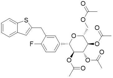 1034305-21-9 (1S)-2-O,3-O,4-O,6-O-Tetraacetyl-1-[3-(1-Benzothiophene-2-Yl C29H29FO9S