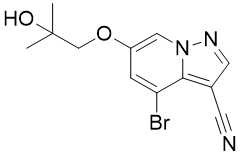2222653-73-6 Pyrazolo[1,5-A]Pyridine-3-Carbonitrile, 4-Bromo-6-(2-Hydroxy-2-Methylpropoxy) C12H12BrN3O2