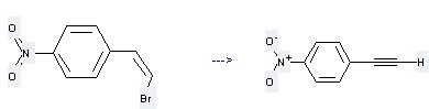 Benzene,1-ethynyl-4-nitro- can be prepared by cis-b-bromo-4-nitro-styrene at the temperature of 20°C