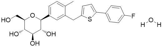 928672-86-0 Canagliflozin HeMihydrate C24H27FO6S 202-303-5